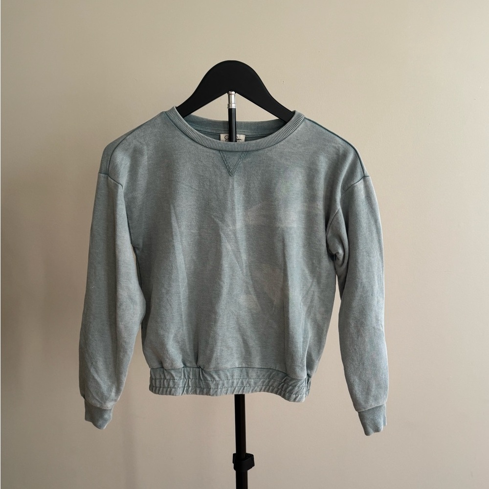 Jessica Simpson Soft Sage Green Crew Neck Sweater Girls Size Large (10)